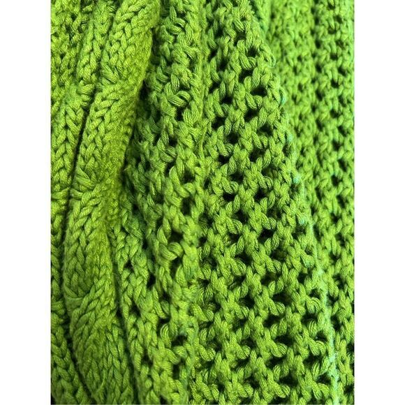 Kenar Green Openwork Knit Sweater Size Medium (4931) - Picture 6 of 6